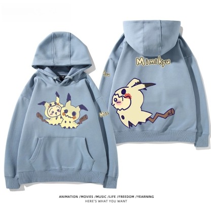chiikawa X 寶可夢系列 聯名衛衣2025秋冬新款 親子情侶裝連帽衛衣