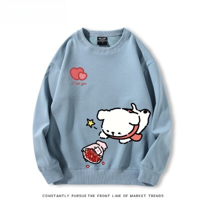 線條小狗 聯名親子情侶裝 圓領長袖