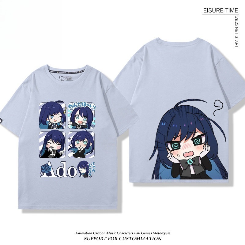 Ado歌手 2026親子情侶男女同款 印花短袖T恤