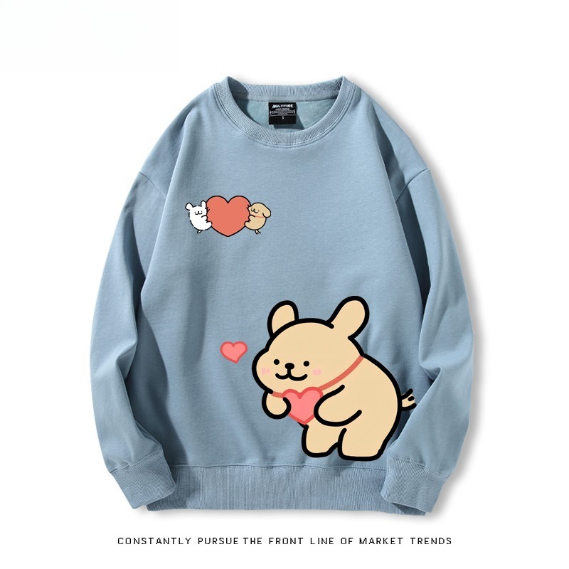 線條小狗 聯名親子情侶裝 圓領長袖