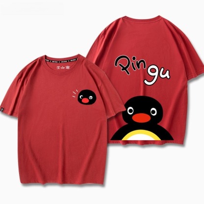 企鵝家族Pingu 印花短袖T恤