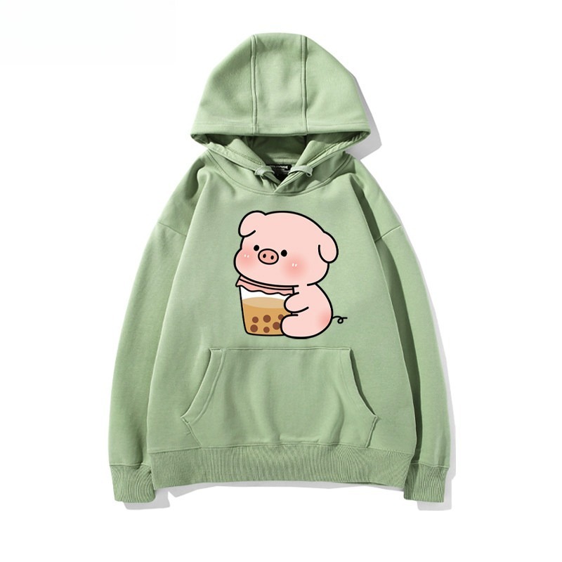 LULU豬 聯名衛衣新款 親子情侶裝連帽衛衣