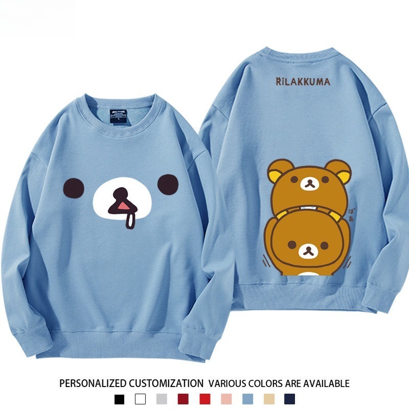 日系拉拉熊 聯名親子情侶裝 圓領長袖