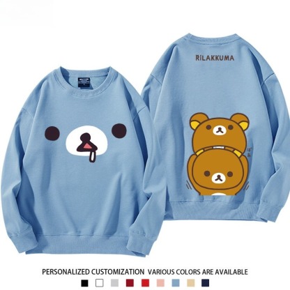 日系拉拉熊 聯名親子情侶裝 圓領長袖
