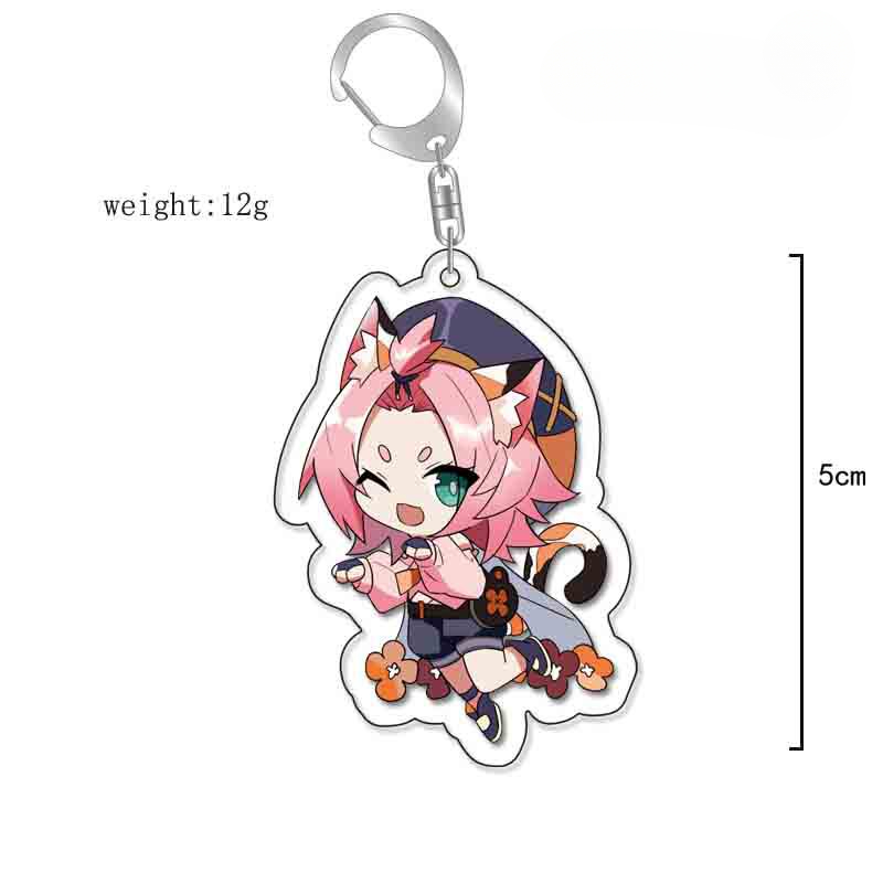 原神旅行者可莉安柏凱亞克力雙面鑰匙扣個性掛飾遊戲周邊薔薇魔女【單買三件起送】