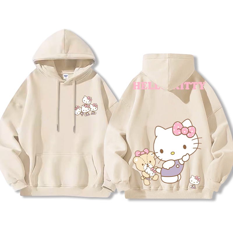 HelloKitty新款 寬鬆百搭 秋冬款 寬鬆連帽衛衣