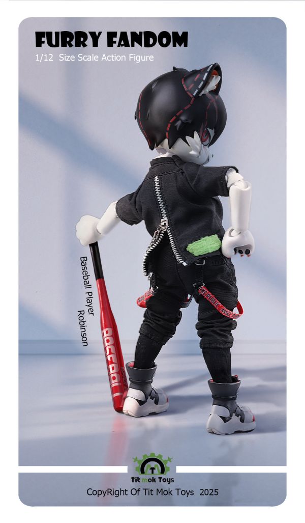 【預購】Tit Mok Toys 福瑞系列-1/12可動獸人 棒球運動員羅賓森