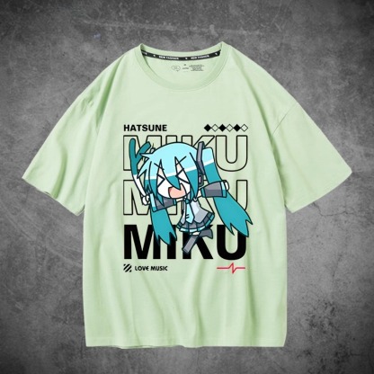 初音未來聯名衛衣2024秋冬新款親子情侶裝薄絨款連帽衛衣