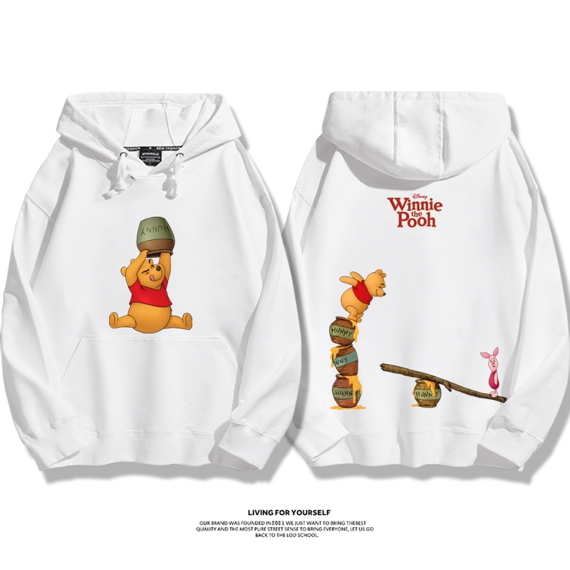 小熊維尼聯名衛衣2025秋冬新款親子情侶裝連帽衛衣