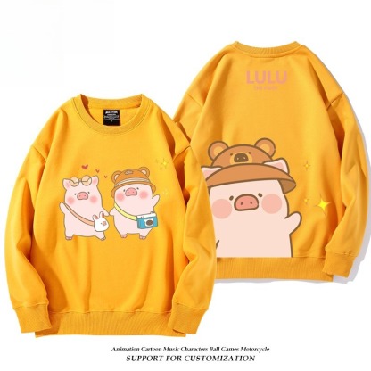 LuLu豬 聯名親子情侶裝 圓領長袖
