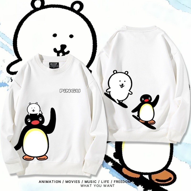 Pingu企鵝家族聯名親子情侶裝 圓領長袖