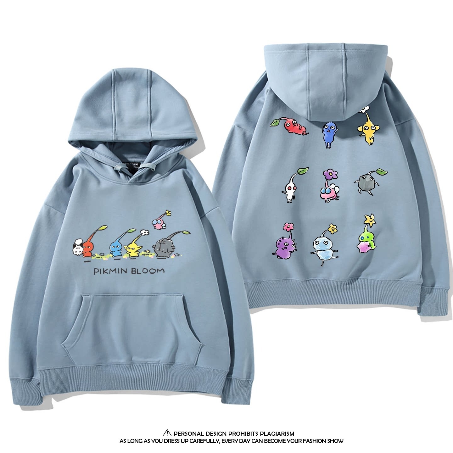 皮克敏PIKMIN4 聯名衛衣新款 親子情侶裝連帽衛衣