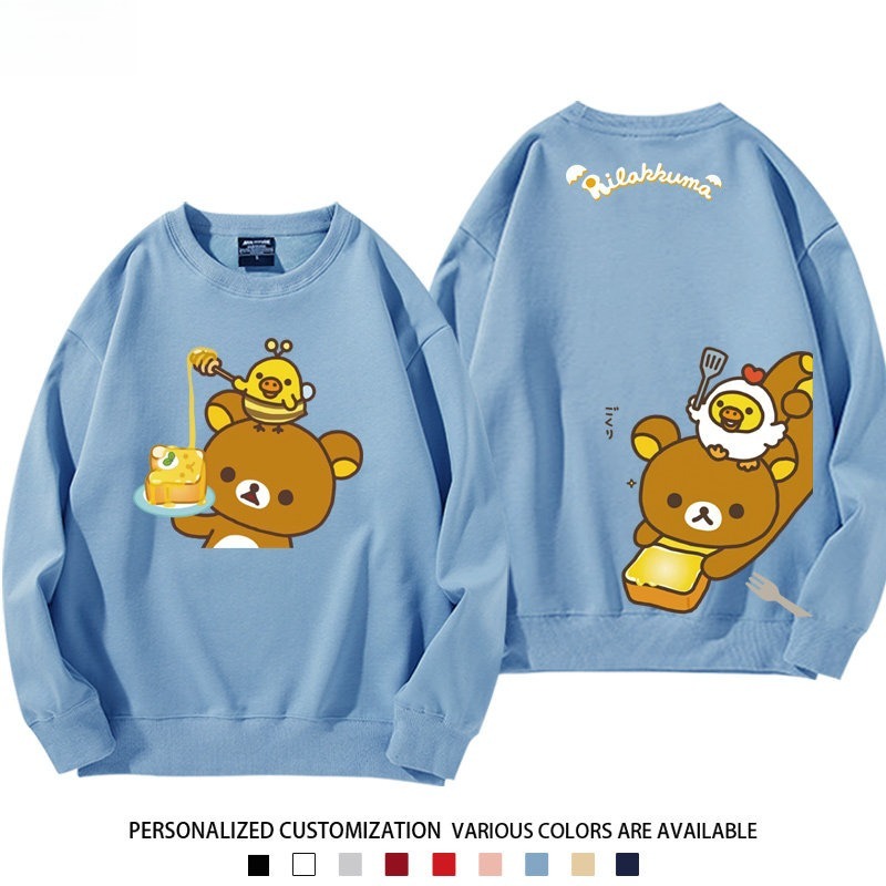 日系拉拉熊 聯名親子情侶裝 圓領長袖