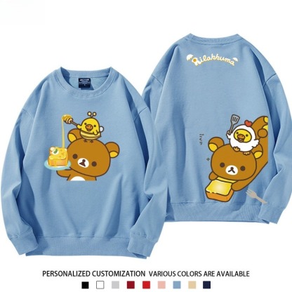 日系拉拉熊 聯名親子情侶裝 圓領長袖