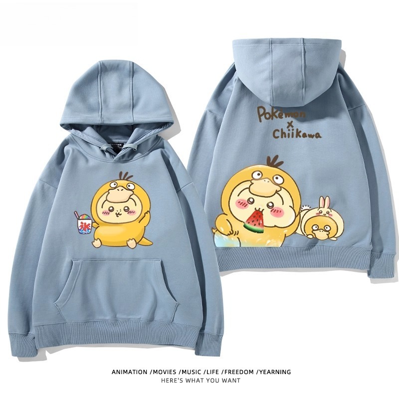 chiikawa X 寶可夢系列 聯名衛衣2025秋冬新款 親子情侶裝連帽衛衣