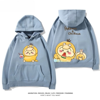 chiikawa X 寶可夢系列 聯名衛衣2025秋冬新款 親子情侶裝連帽衛衣