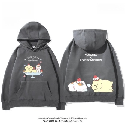 夏目友人帳貓咪老師X三麗鷗新款 親子情侶男女連帽衛衣