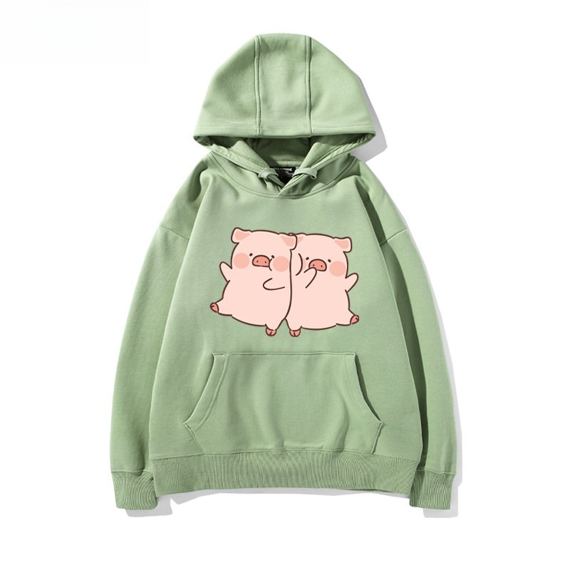 LULU豬 聯名衛衣新款 親子情侶裝連帽衛衣