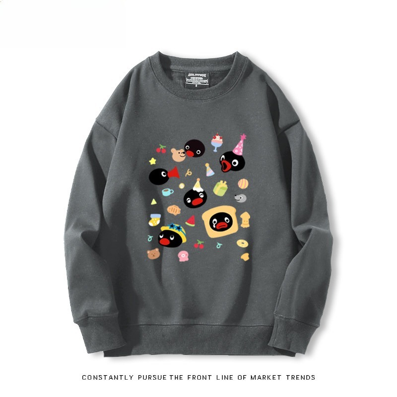 pingu 聯名親子情侶裝 圓領長袖