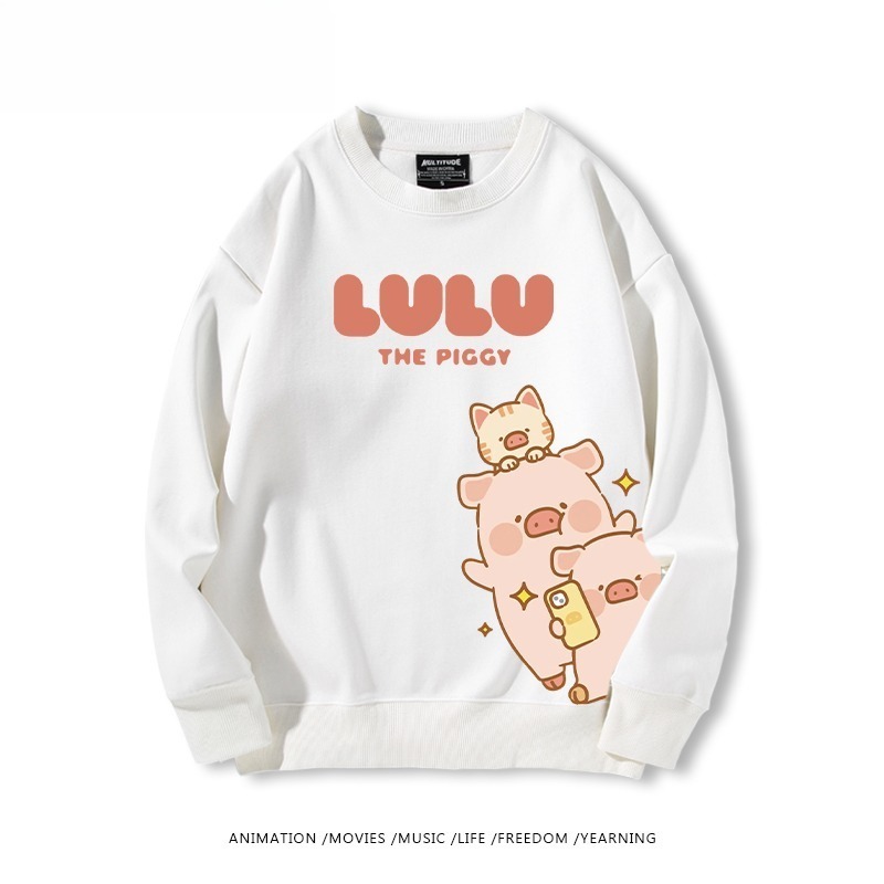 LuLu豬 聯名親子情侶裝 圓領長袖