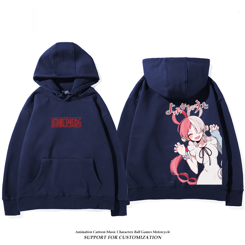 航海王紅髮歌姬烏塔 聯名衛衣2024秋冬新款親子情侶裝薄絨款連帽衛衣