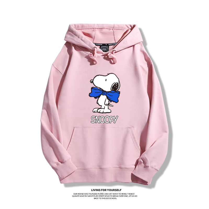 史努比聯名衛衣2023秋冬新款親子情侶裝薄絨款連帽衛衣