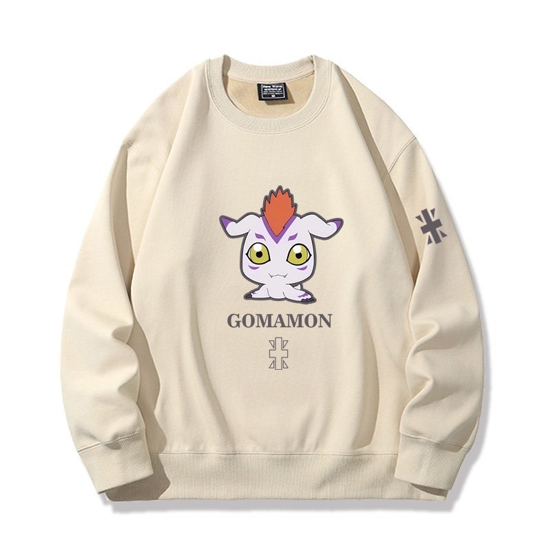 數碼寶貝Q版聯名親子情侶裝 圓領長袖