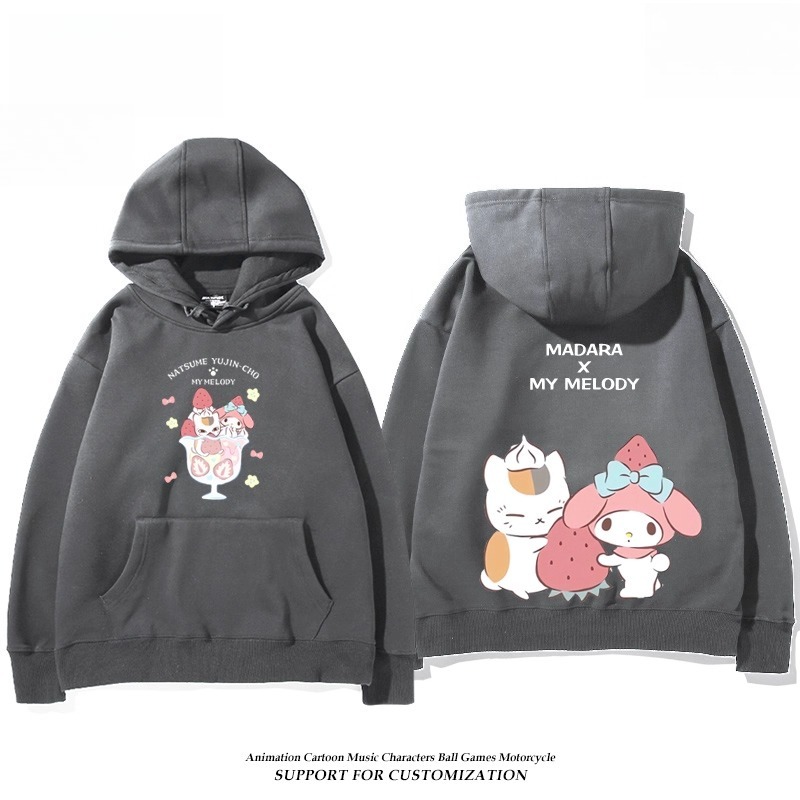 夏目友人帳貓咪老師X三麗鷗新款 親子情侶男女連帽衛衣