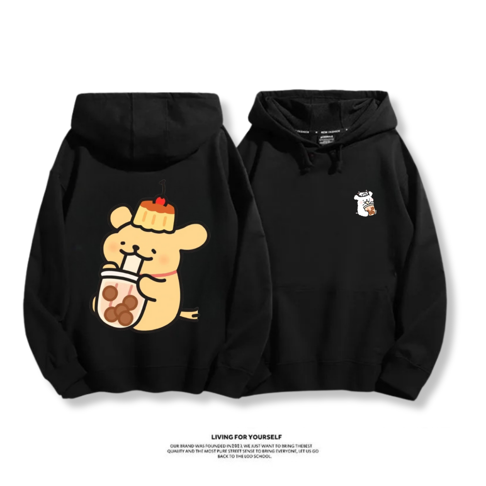 線條小狗 2025秋冬新款 親子情侶男女連帽衛衣