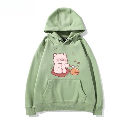 LULU豬 聯名衛衣新款 親子情侶裝連帽衛衣