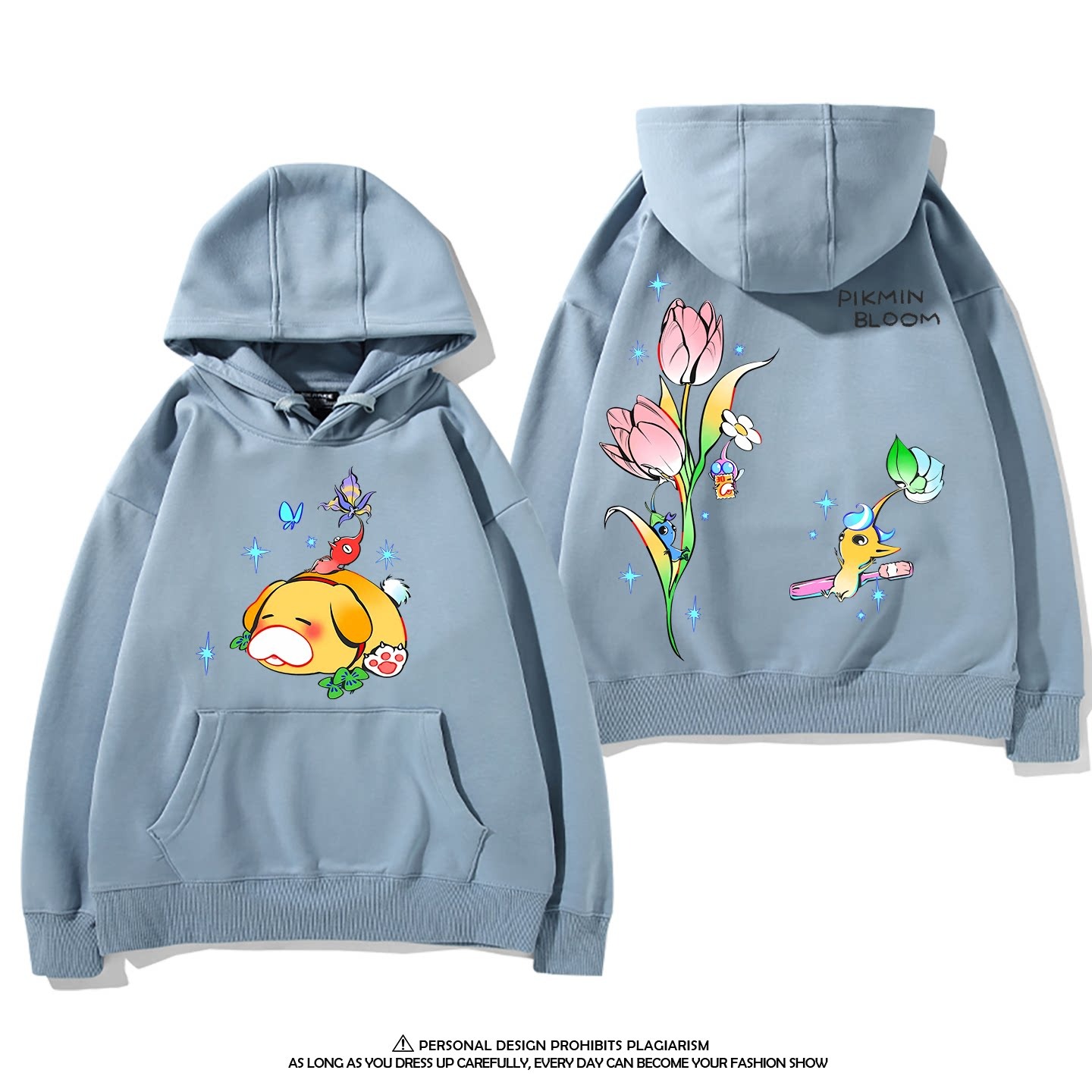 皮克敏PIKMIN4 聯名衛衣新款 親子情侶裝連帽衛衣