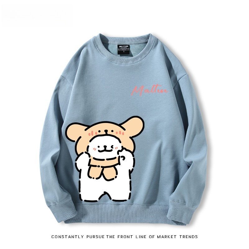 線條小狗 聯名親子情侶裝 圓領長袖