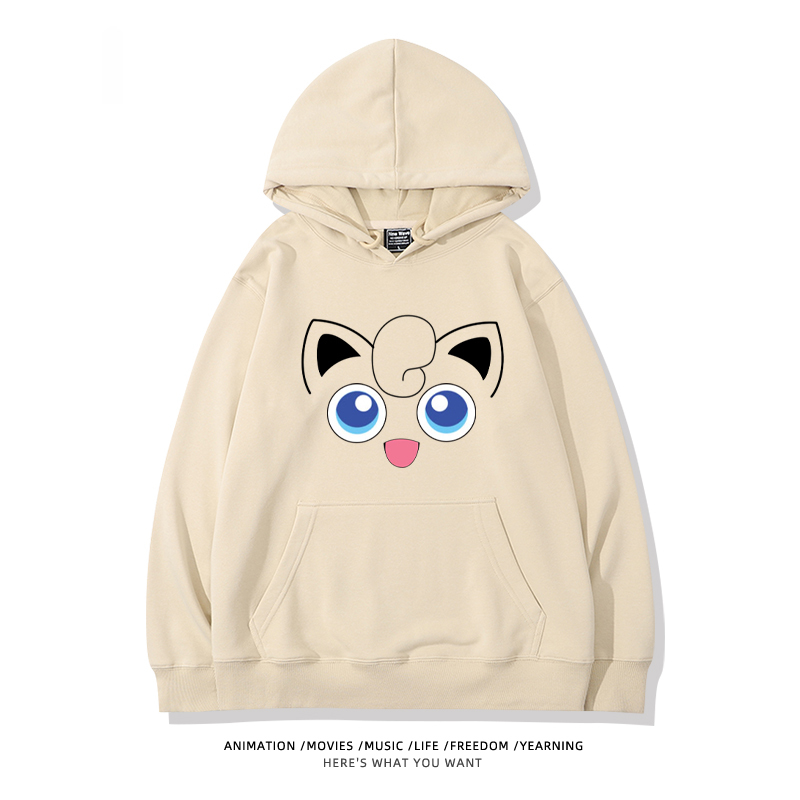 寶可夢 聯名衛衣2024秋冬新款親子情侶裝薄絨款連帽衛衣