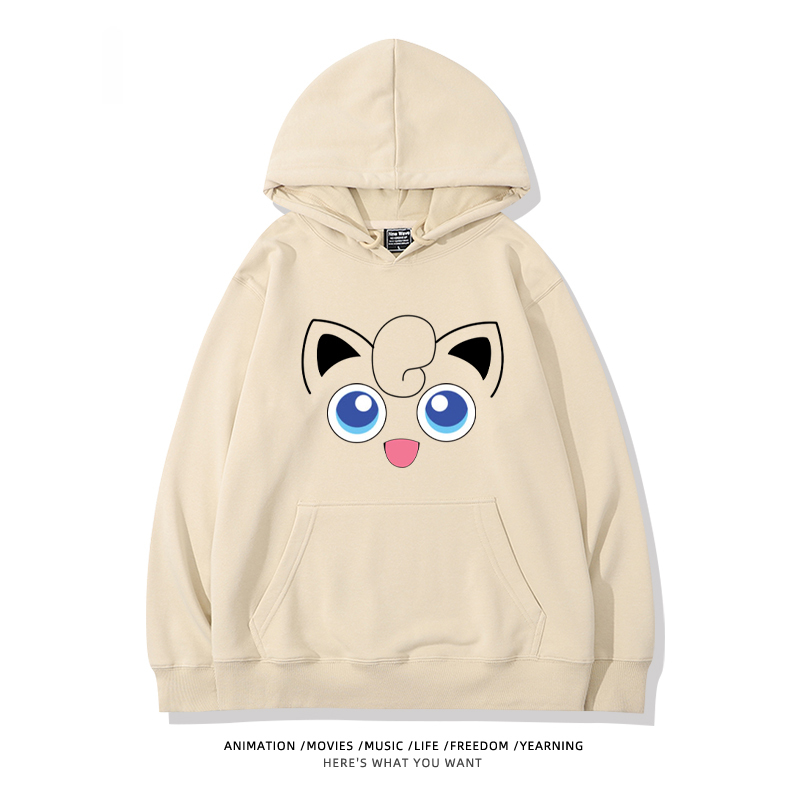 寶可夢 聯名衛衣2024秋冬新款親子情侶裝薄絨款連帽衛衣