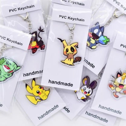 寶可夢繫列 謎擬Q耿鬼路卡利歐卡比獸火斑喵動漫周邊掛飾 鑰匙扣掛【單買三件起送}