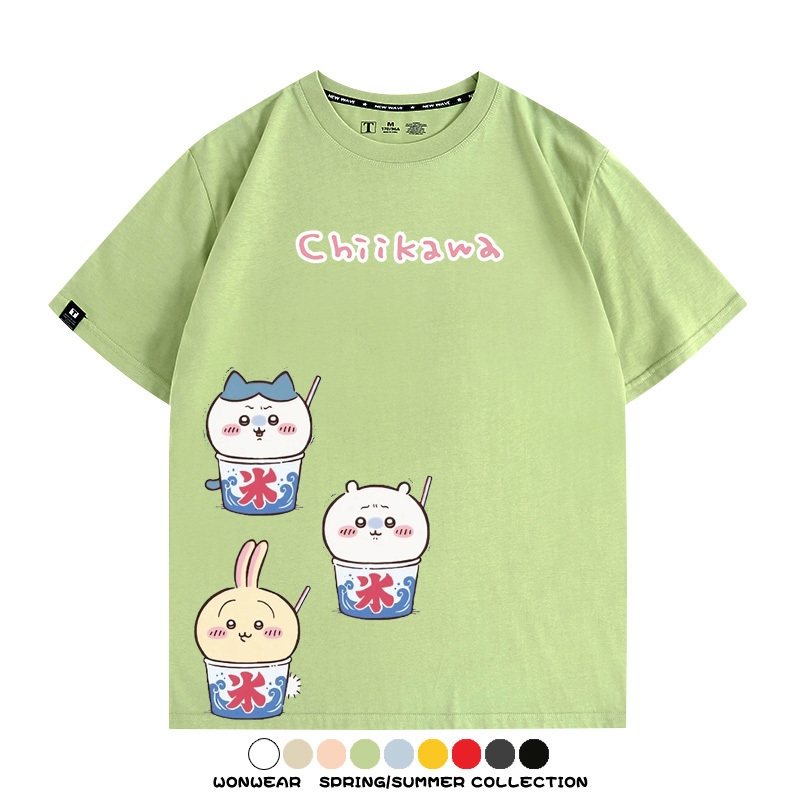 Chiikawa吉伊卡哇烏薩奇寶寶 親子情侶裝寬鬆短袖T