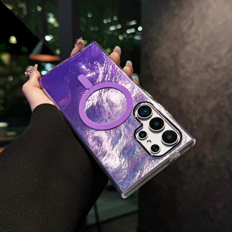 三星冰川紋炫彩漸變磁吸手機殼