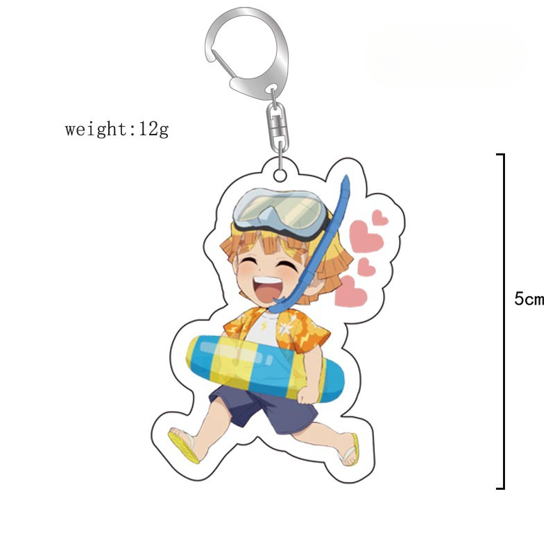 鬼滅之刃鑰匙扣亞克力動漫甘露寺蜜璃時透無一郎蟲柱卡通周邊掛飾【單買三件起送】