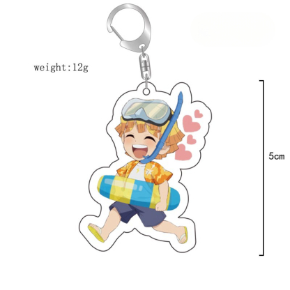 鬼滅之刃鑰匙扣亞克力動漫甘露寺蜜璃時透無一郎蟲柱卡通周邊掛飾【單買三件起送】