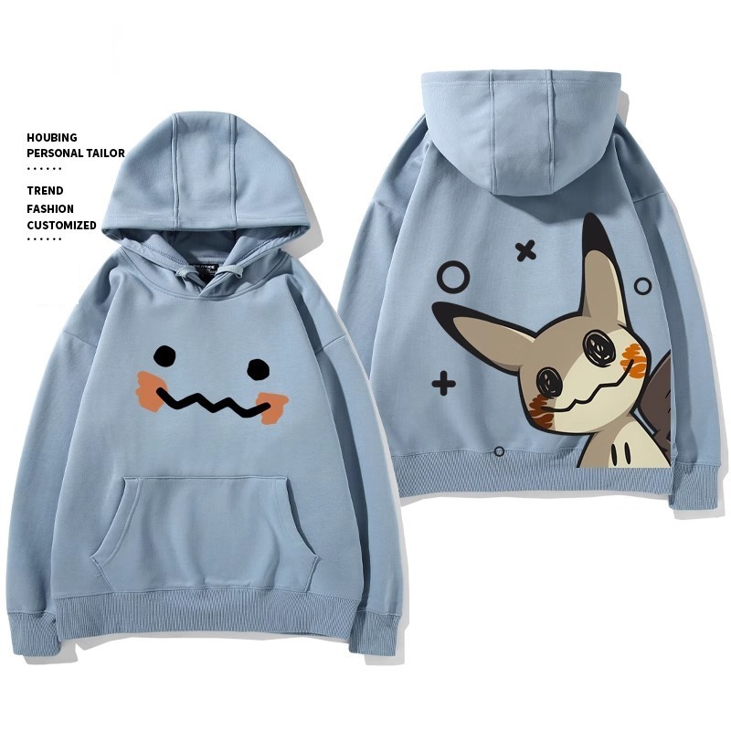 寶可夢 聯名衛衣2024秋冬新款親子情侶裝薄絨款連帽衛衣
