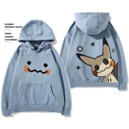 寶可夢 聯名衛衣2024秋冬新款親子情侶裝薄絨款連帽衛衣