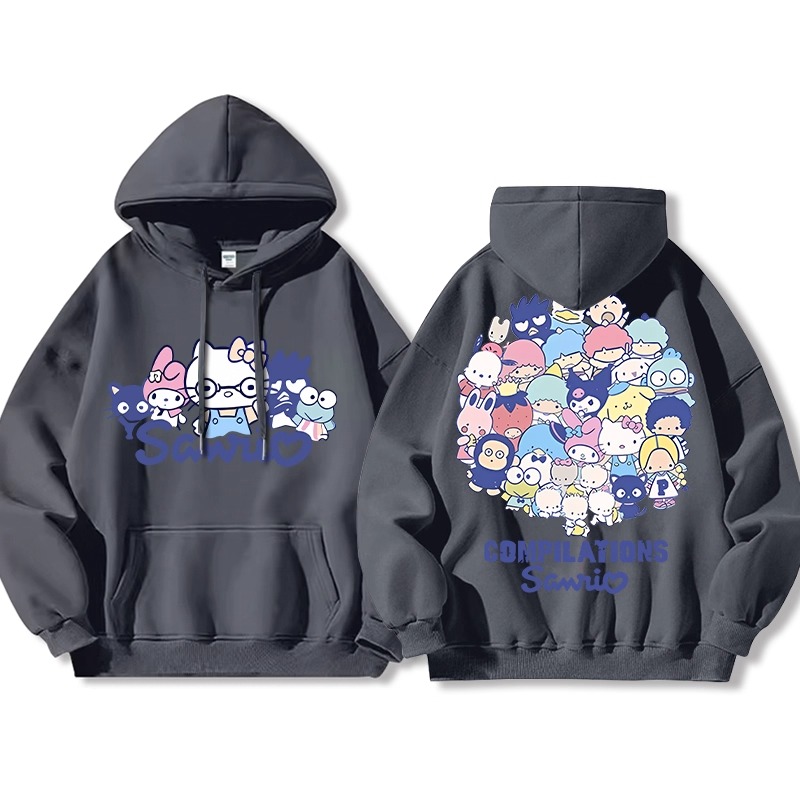 三麗鷗 聯名衛衣2025秋冬新款親子情侶裝連帽衛衣