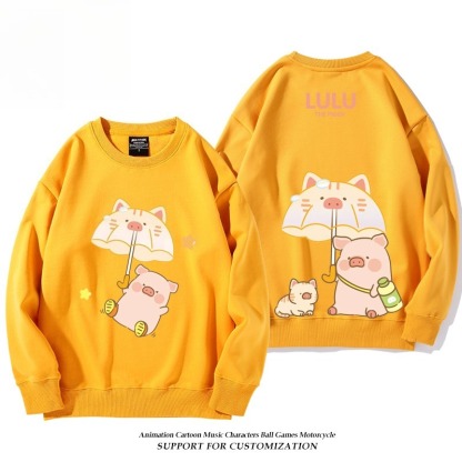 LuLu豬 聯名親子情侶裝 圓領長袖