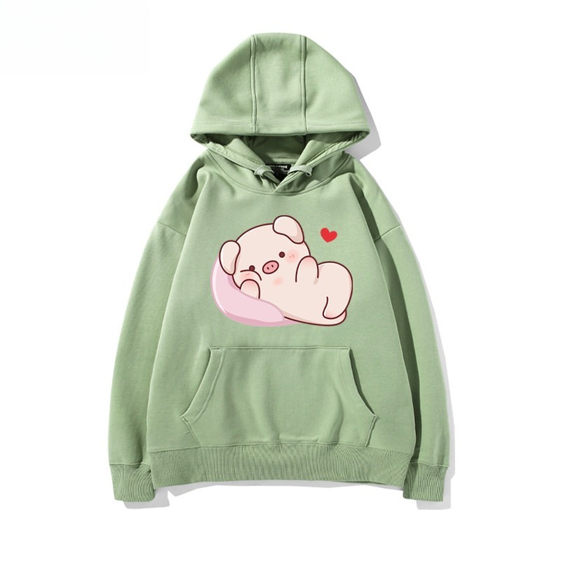 LULU豬 聯名衛衣新款 親子情侶裝連帽衛衣