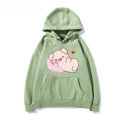 LULU豬 聯名衛衣新款 親子情侶裝連帽衛衣
