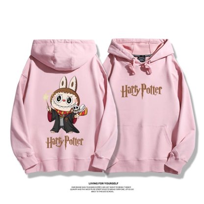 labubu新款聯名哈利波特 寬鬆百搭 秋冬款 寬鬆連帽衛衣