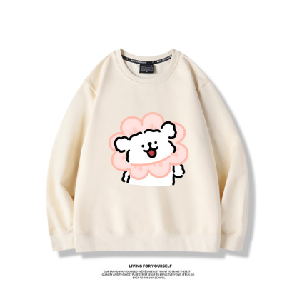 線條小狗2023親子情侶裝 圓領長袖