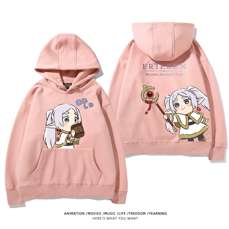 葬送的芙莉蓮 2024秋冬新款親子情侶裝薄絨款連帽衛衣