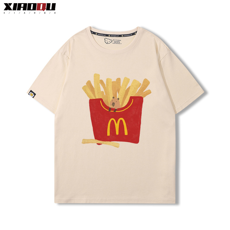 卡皮巴拉 2024親子情侶男女同款 純棉T恤