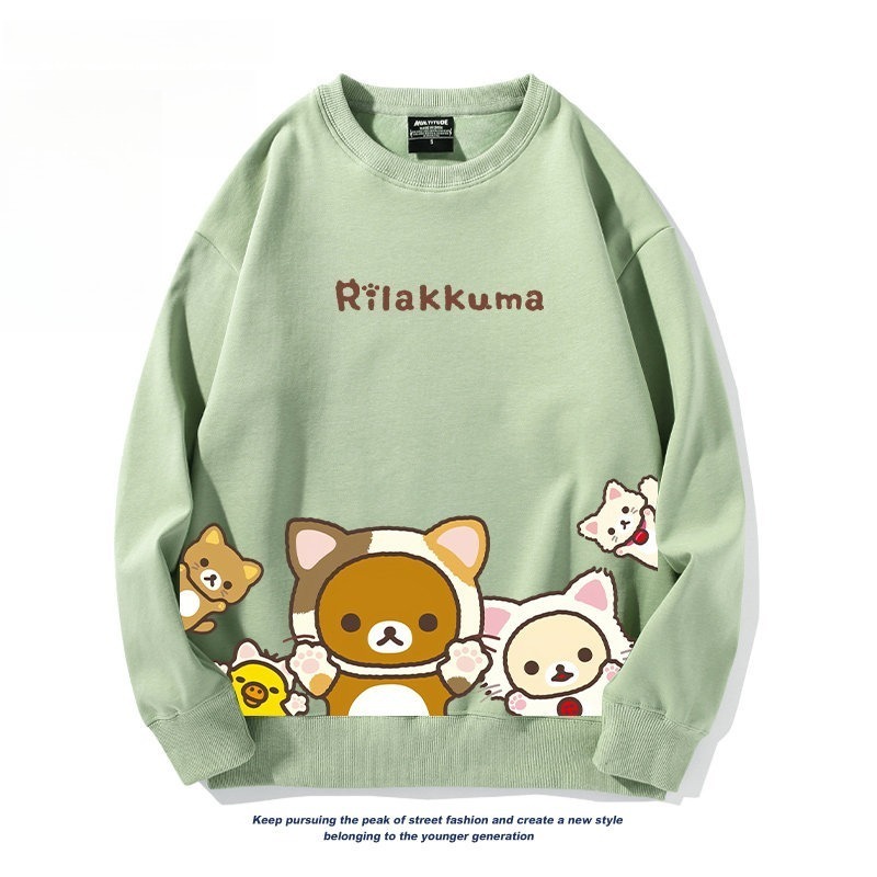 日系拉拉熊 聯名親子情侶裝 圓領長袖